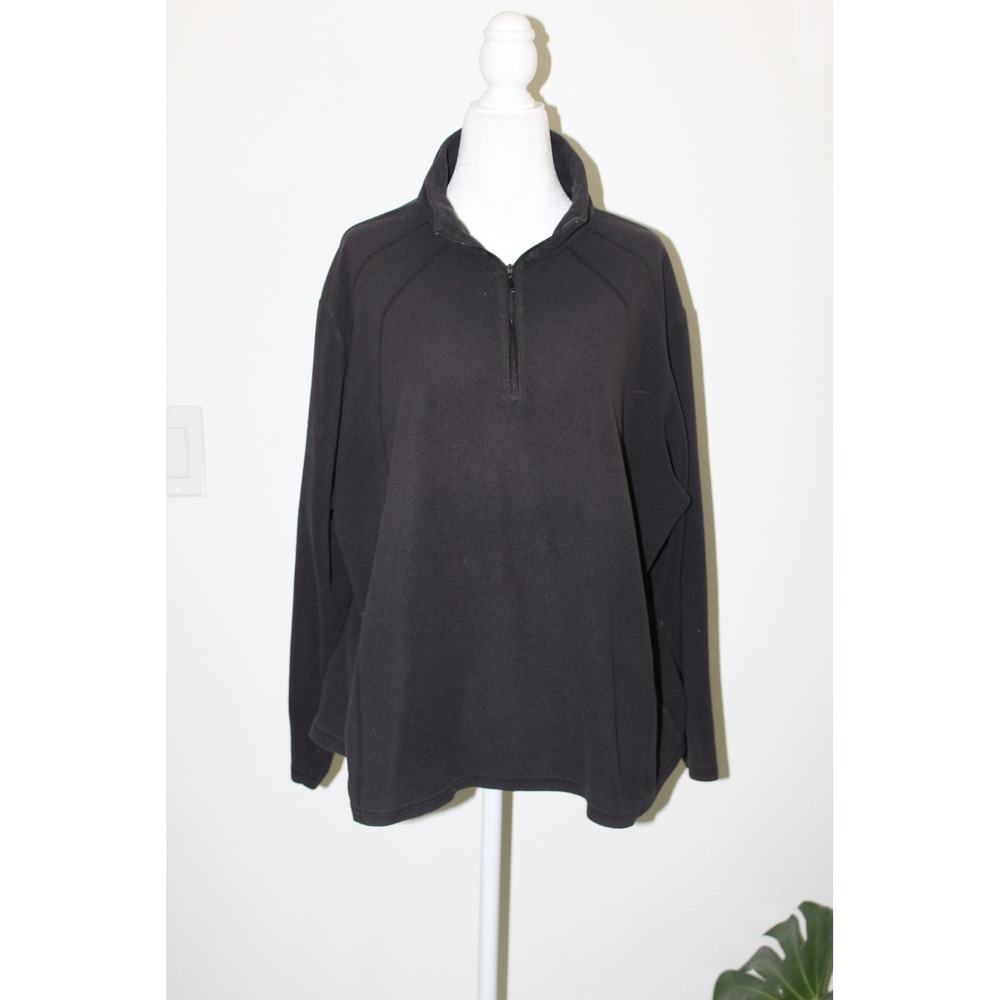 Columbia Womens Black Quarter Zip Fleece Pullover Mock Neck AW 6082 Size 2X